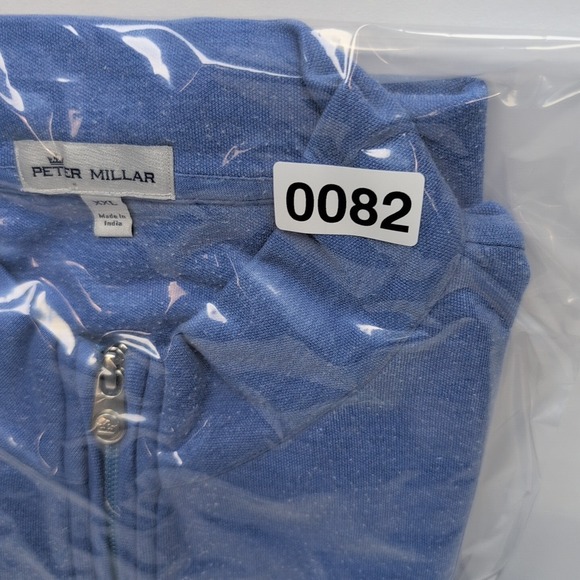 Peter Millar Crown Comfort‎ Interlock 1/4 Zip Mens 2XL Blue Performance Golf - Picture 12 of 12